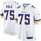 Nike Men & Women & Youth Vikings #75 Matt Kalil White Team Color Game Jersey,baseball caps,new era cap wholesale,wholesale hats